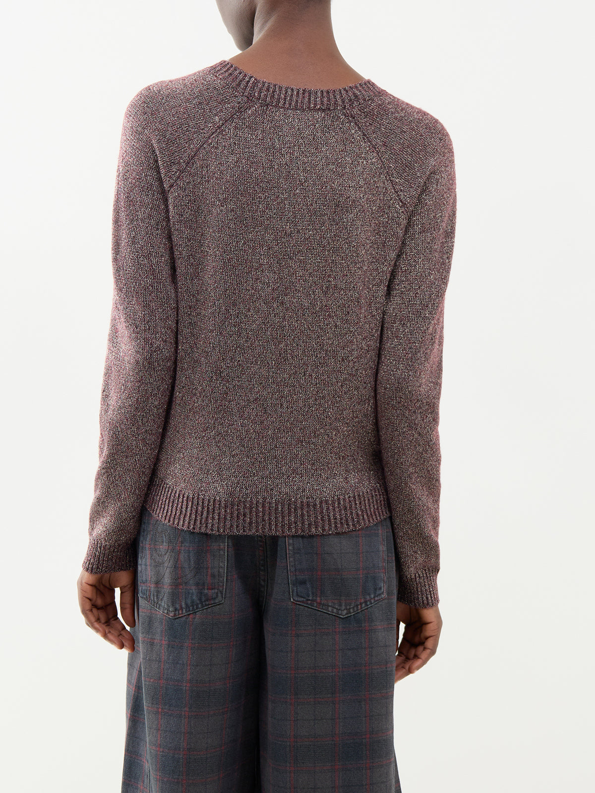 Doffyshine Metallic Crew Neck Jumper