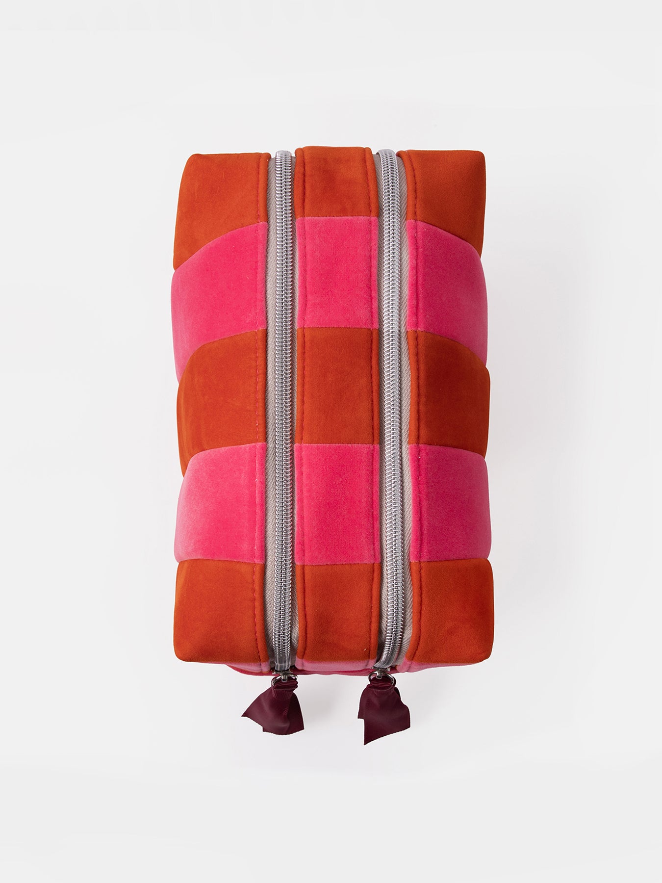 Stripe Large Travel Washbag Orange & Pink
