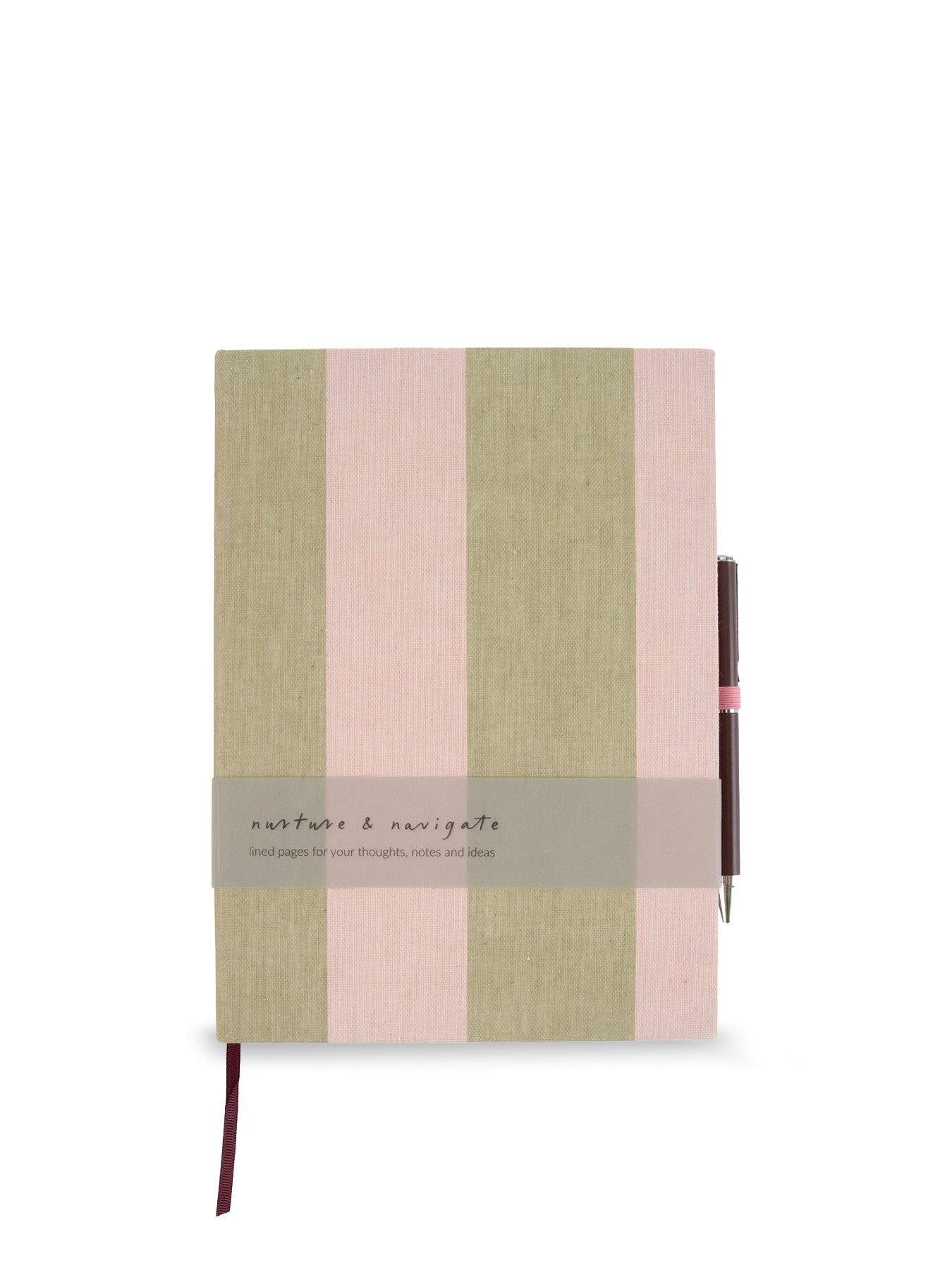 Stripe Slim Casebound Notebook & Pen