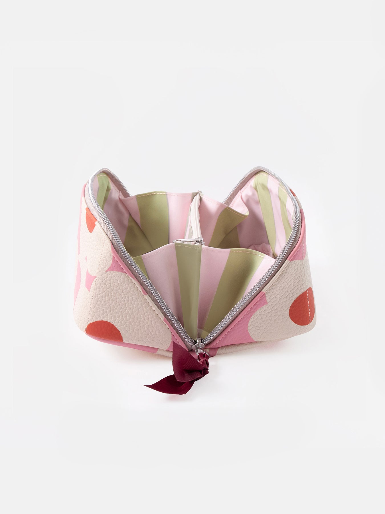 Flower Diagonal Cosmetic Bag Pink