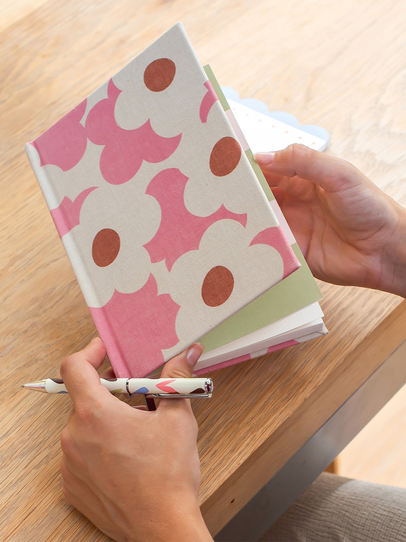 Flower 3-Section A5 Hardback Notebook