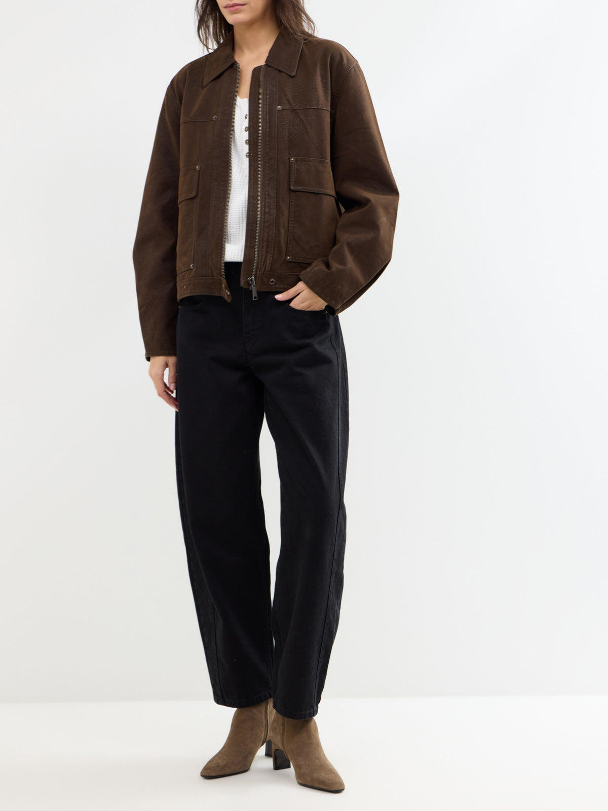 Blair Vegan Suede Biker Jacket