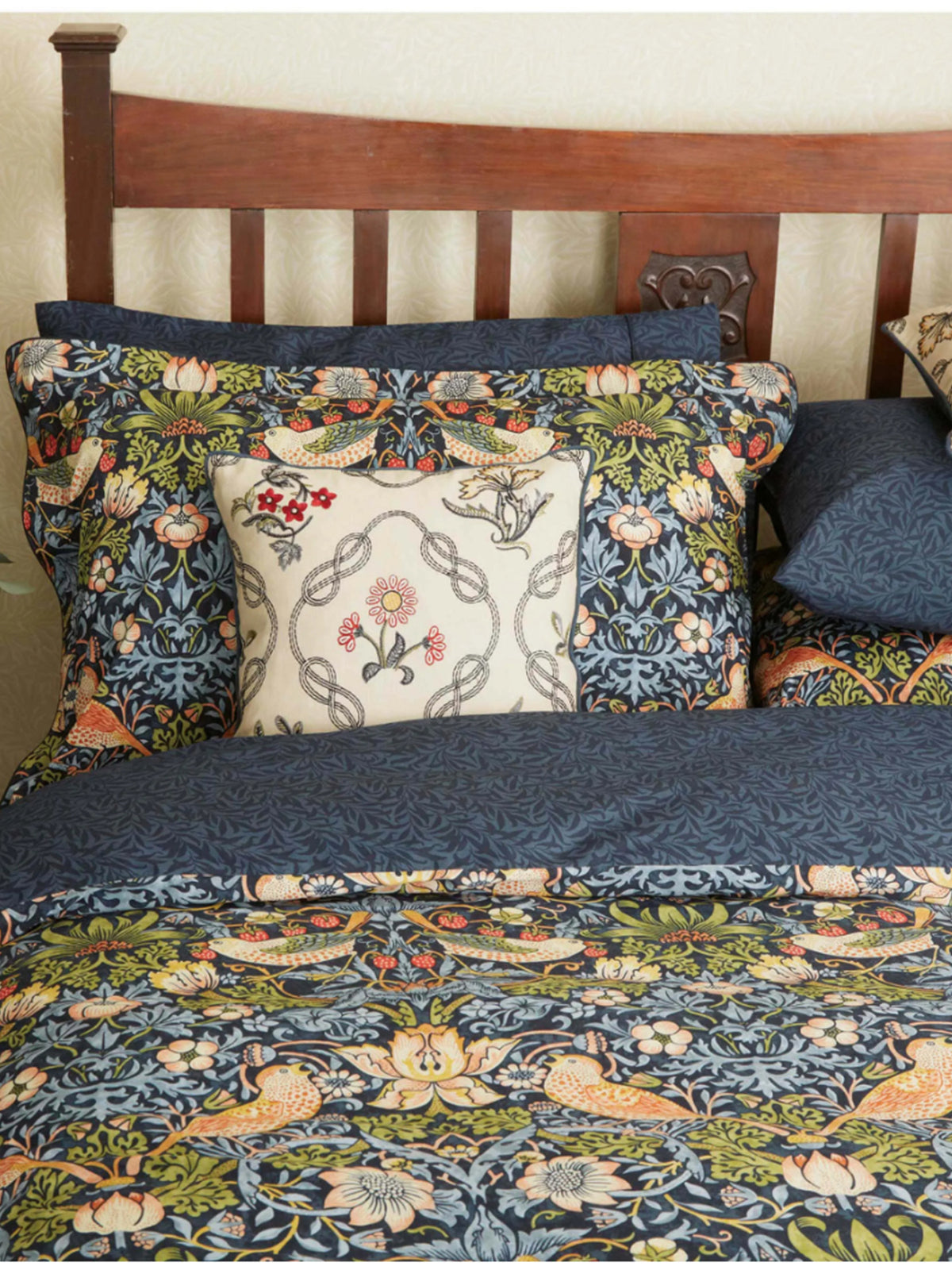 Strawberry Thief Jacquard Feather Cushion