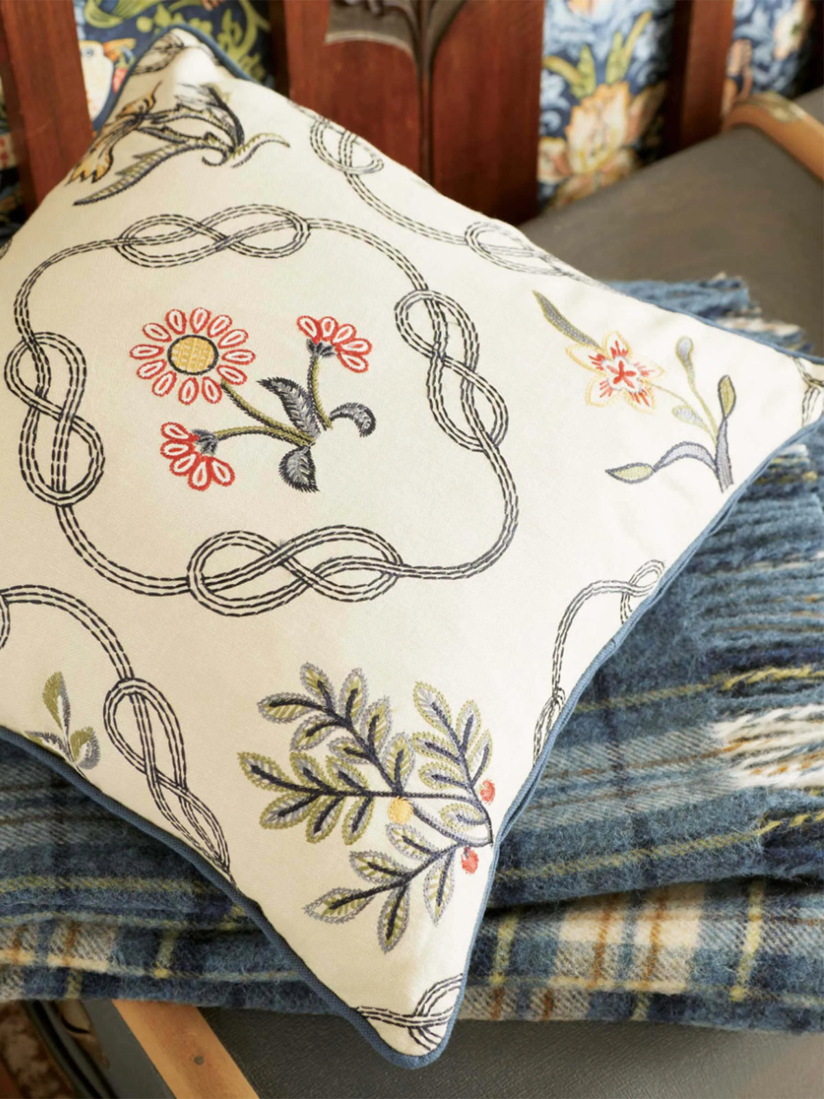 Strawberry Thief Jacquard Feather Cushion
