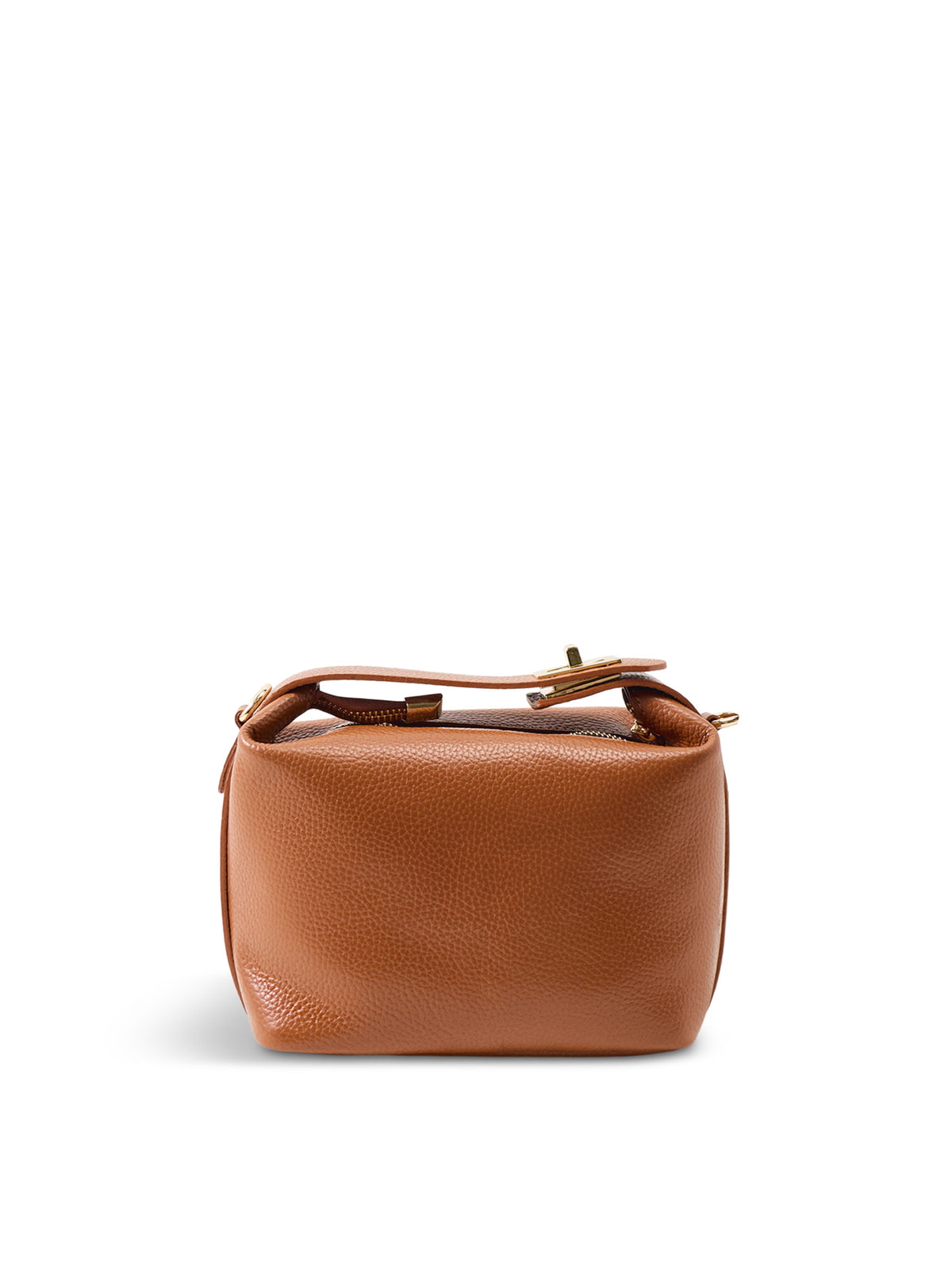 Saza Leather Crossbody Bag - Dark Tan