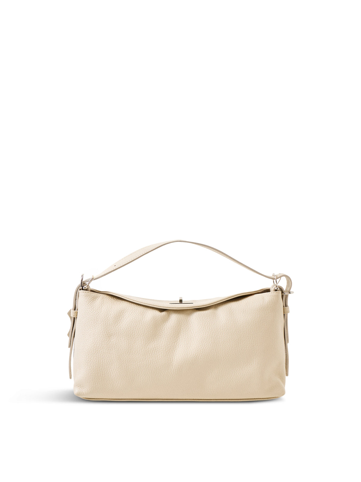 Deborah Leather Shoulder Bag - Cream