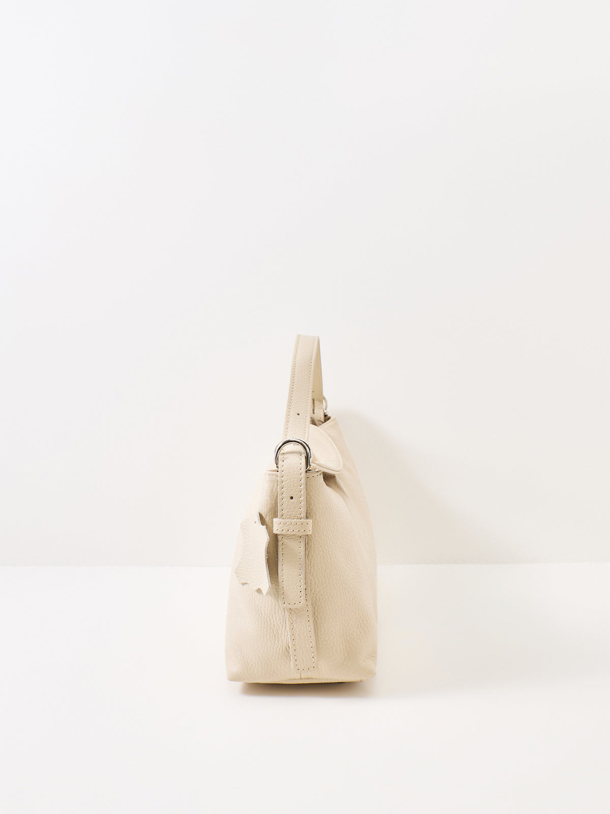 Deborah Leather Shoulder Bag - Cream