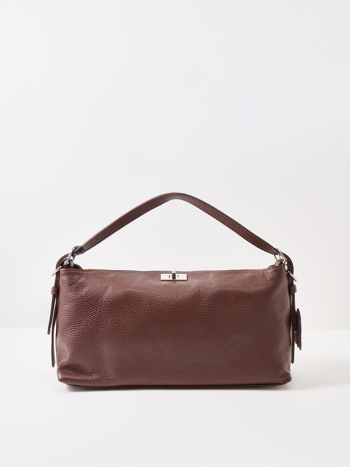 Deborah Leather Shoulder Bag - Brown