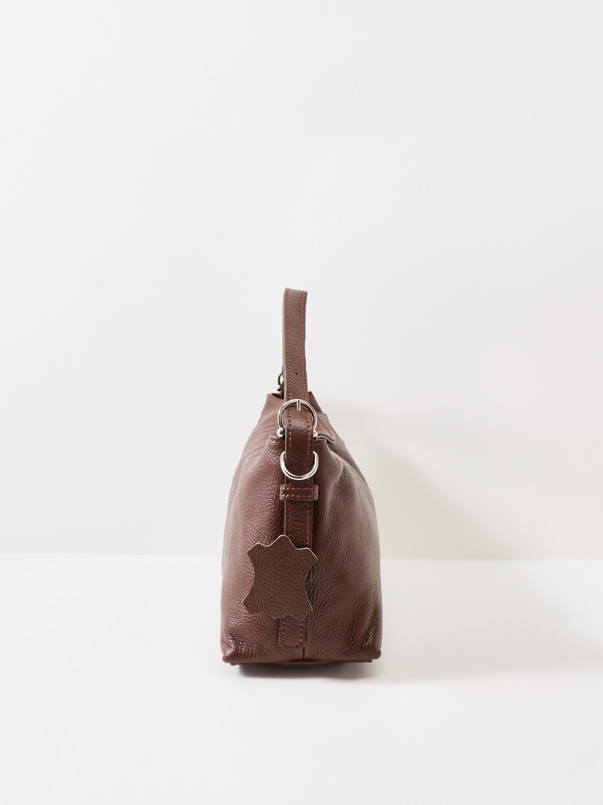Deborah Leather Shoulder Bag - Brown