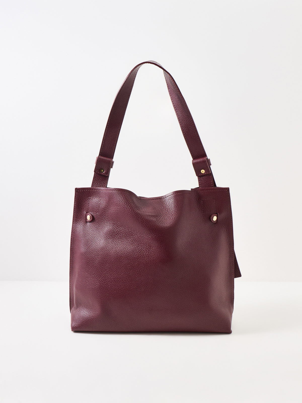 Darcie Lock Leather Shoulder Bag - Burgundy