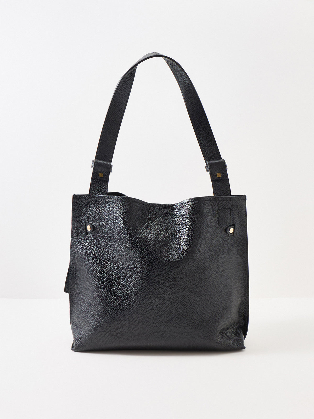 Darcie Lock Leather Shoulder Bag - Black