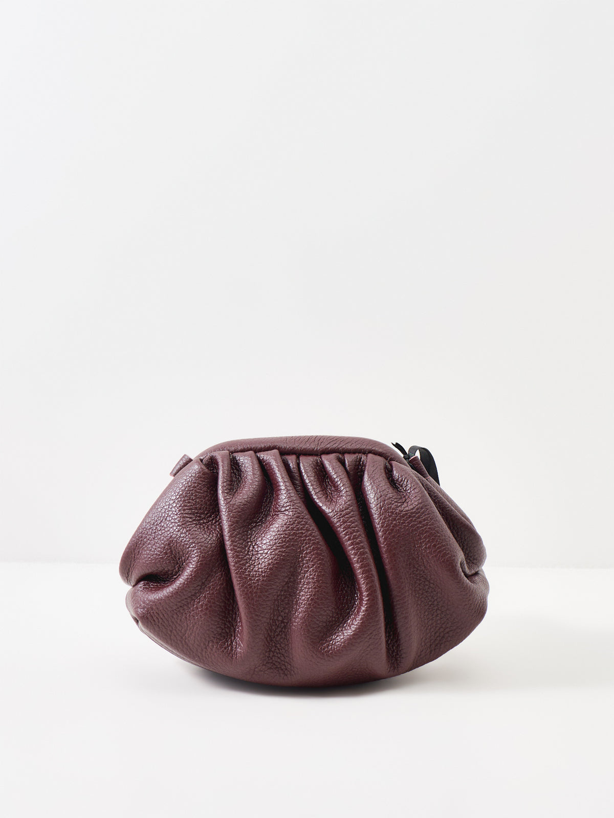 Maddy Small Leather Clutch Bag - Burgundy