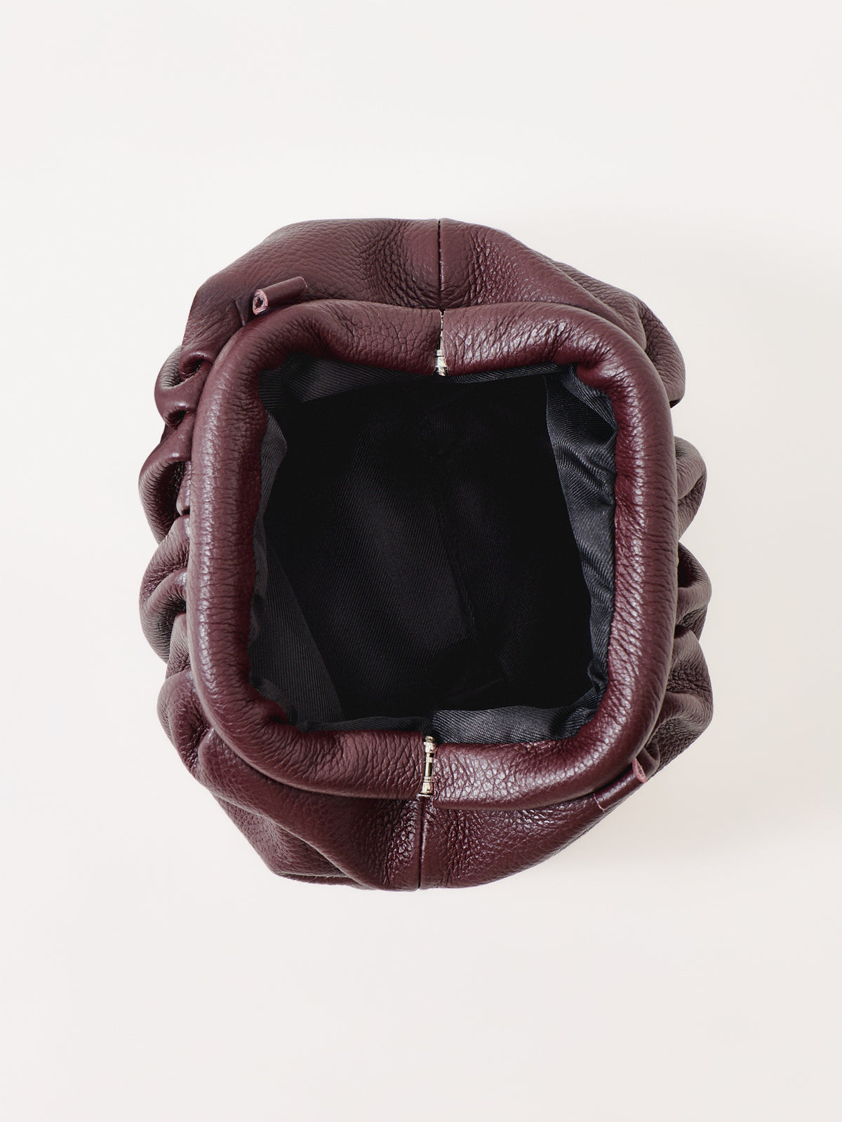 Maddy Small Leather Clutch Bag - Burgundy