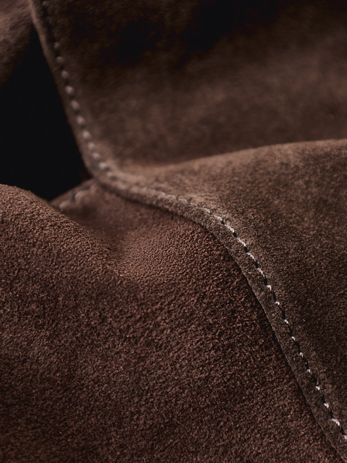 Giselle Suede Shoulder Bag - Chocolate Brown