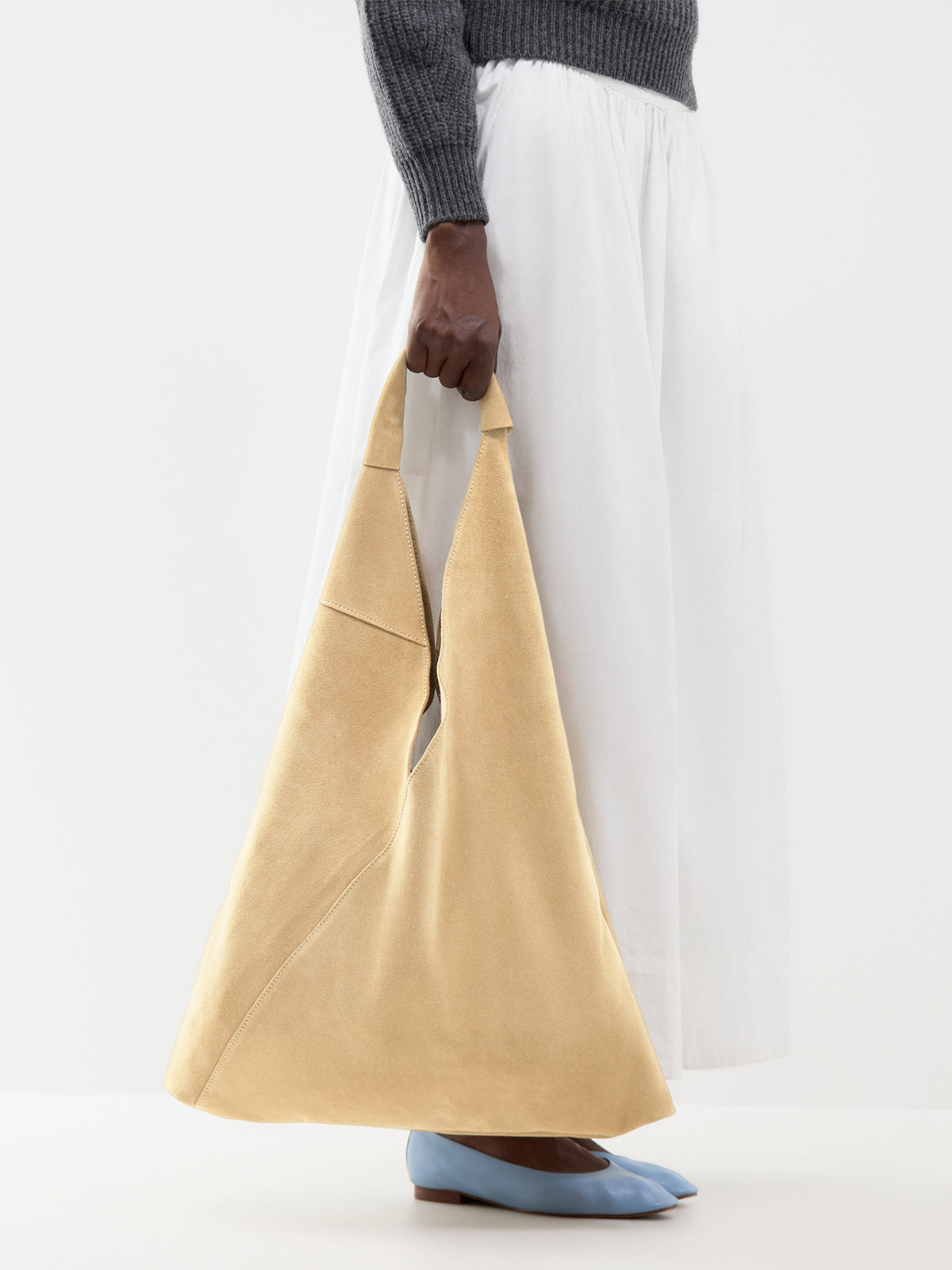 Giselle Suede Shoulder Bag - Caramel