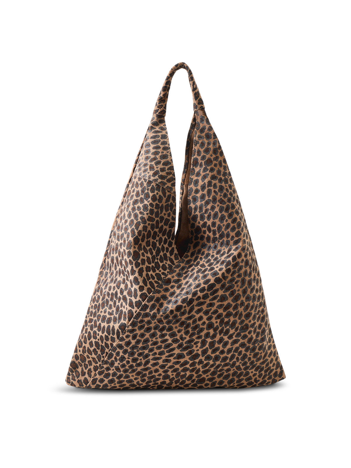 Giselle Micro Leopard Suede Shoulder Bag - Taupe