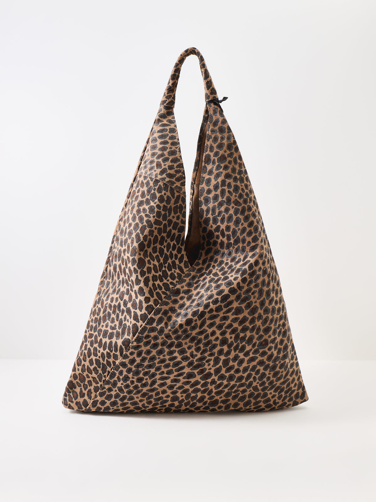 Giselle Micro Leopard Suede Shoulder Bag - Taupe