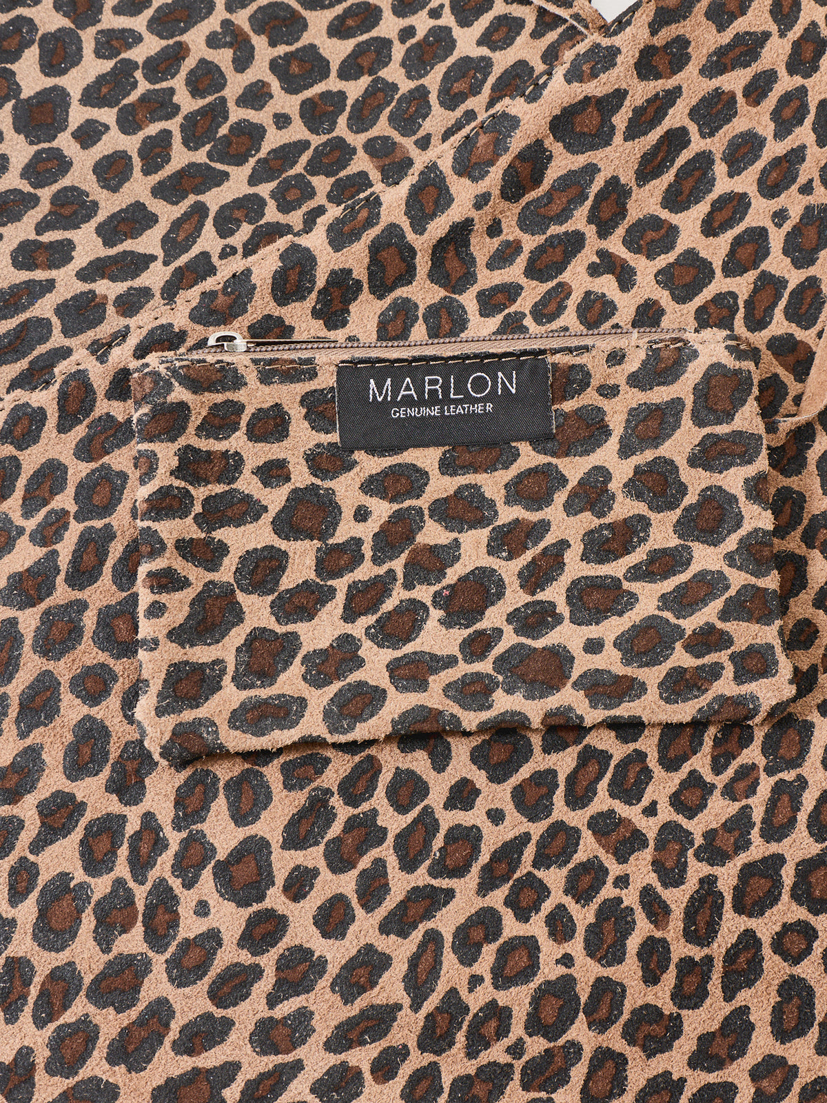 Giselle Micro Leopard Suede Shoulder Bag - Taupe