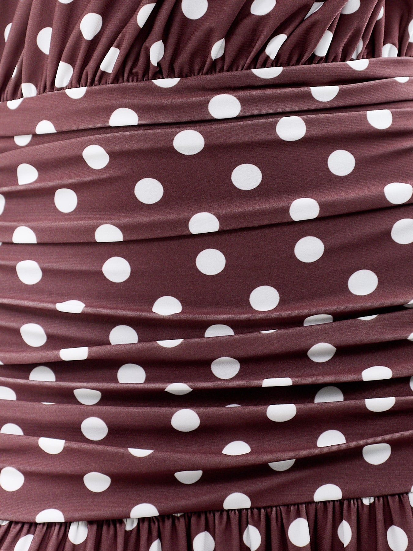 Kelis Polka-Dot High-Neck Maxi Dress Brown