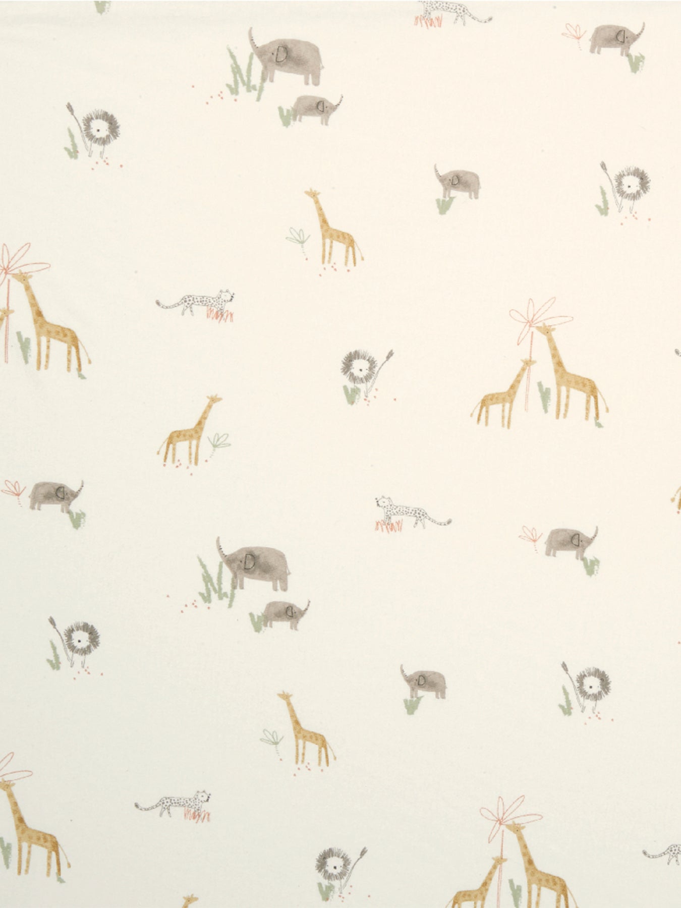 2-Pack Cotton Cot Bed Fitted Sheets Jungle