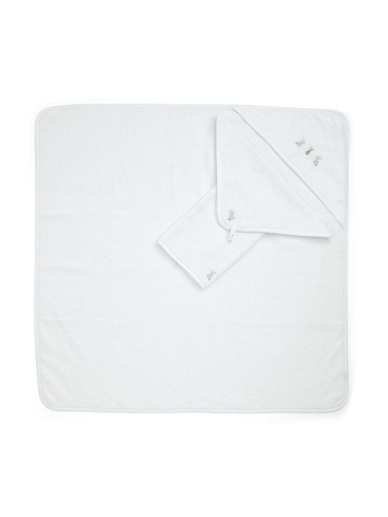 3-Piece Cotton Towelling Bunny Set White