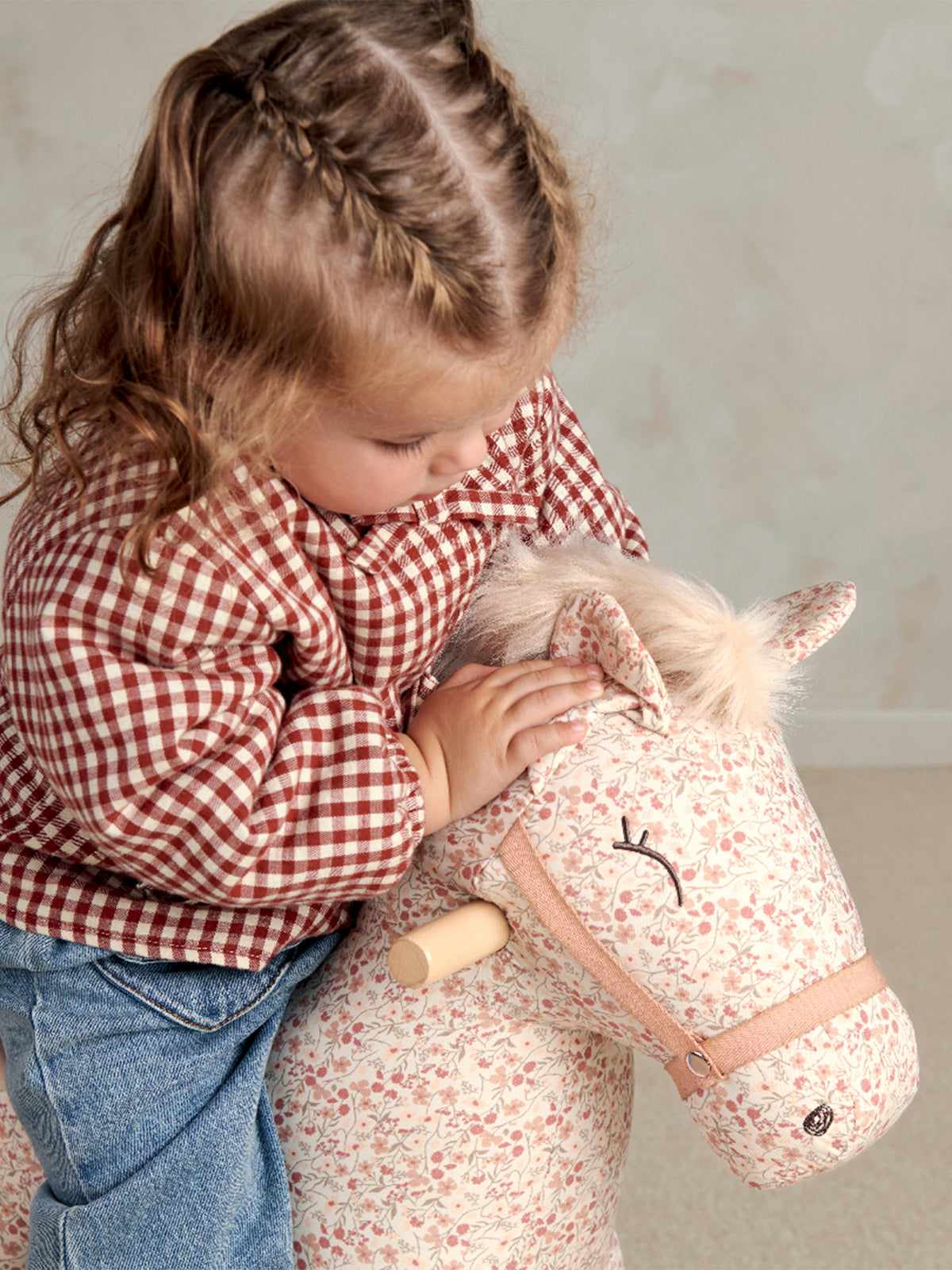 Ditsy Rocking Animal – Peach