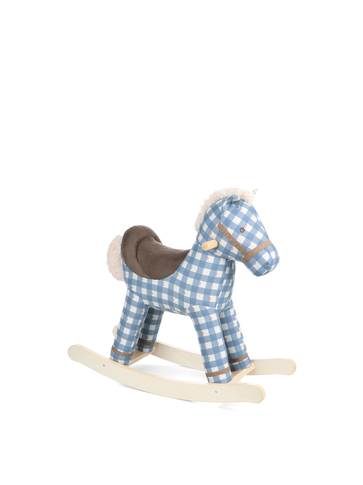 Rodeo Rocking Animal - Blue Gingham