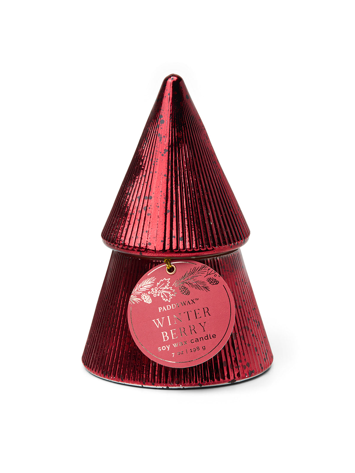 Christmas Winter Berry Stacked Tree Candle 198g