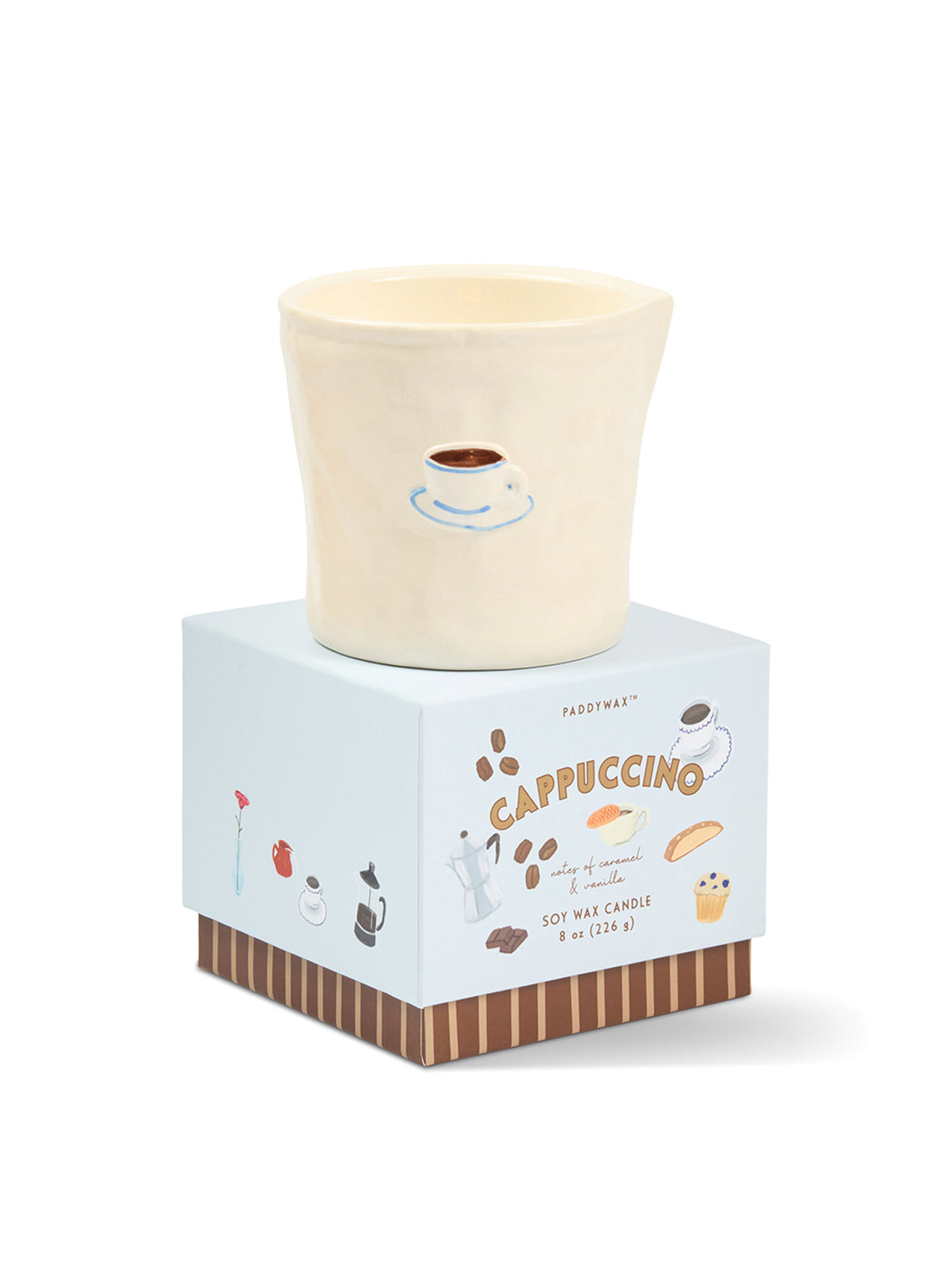 Bistro Cappuccino Ceramic Candle 226g