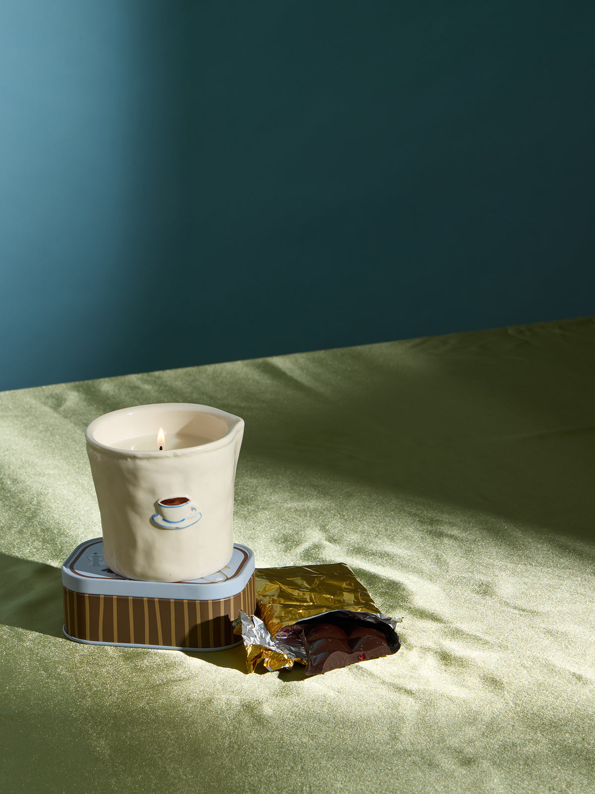 Bistro Cappuccino Ceramic Candle 226g