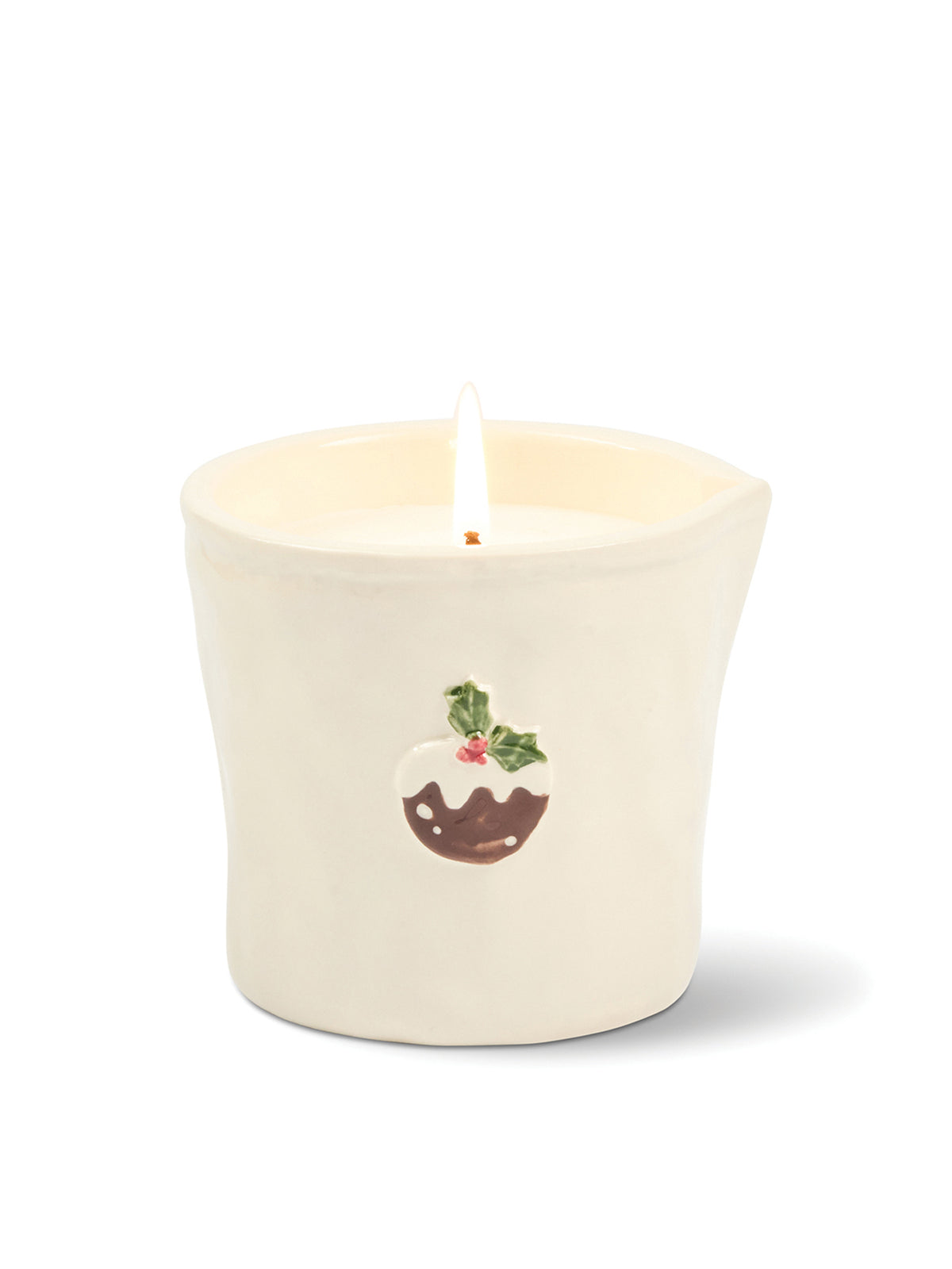 Bistro Christmas Pudding Ceramic Candle 226g