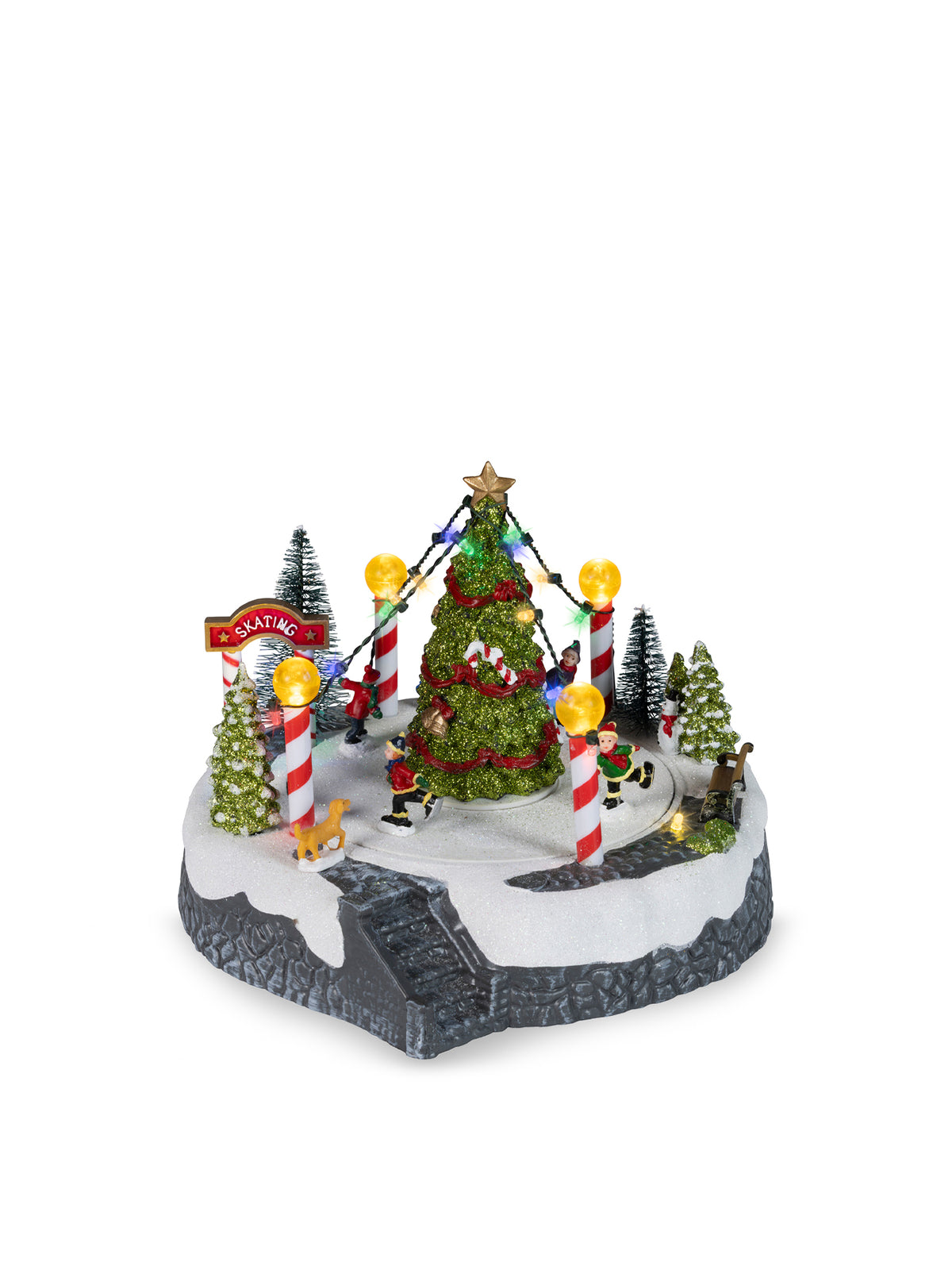 LED Skating Christmas Scene