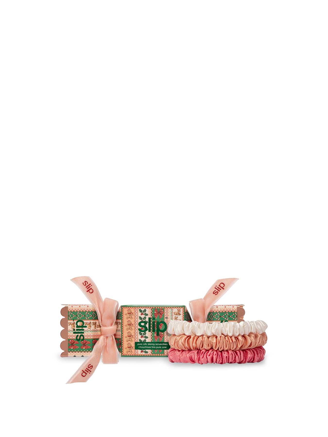 Pure Silk Skinny Scrunchie Trio Cracker - Noelle
