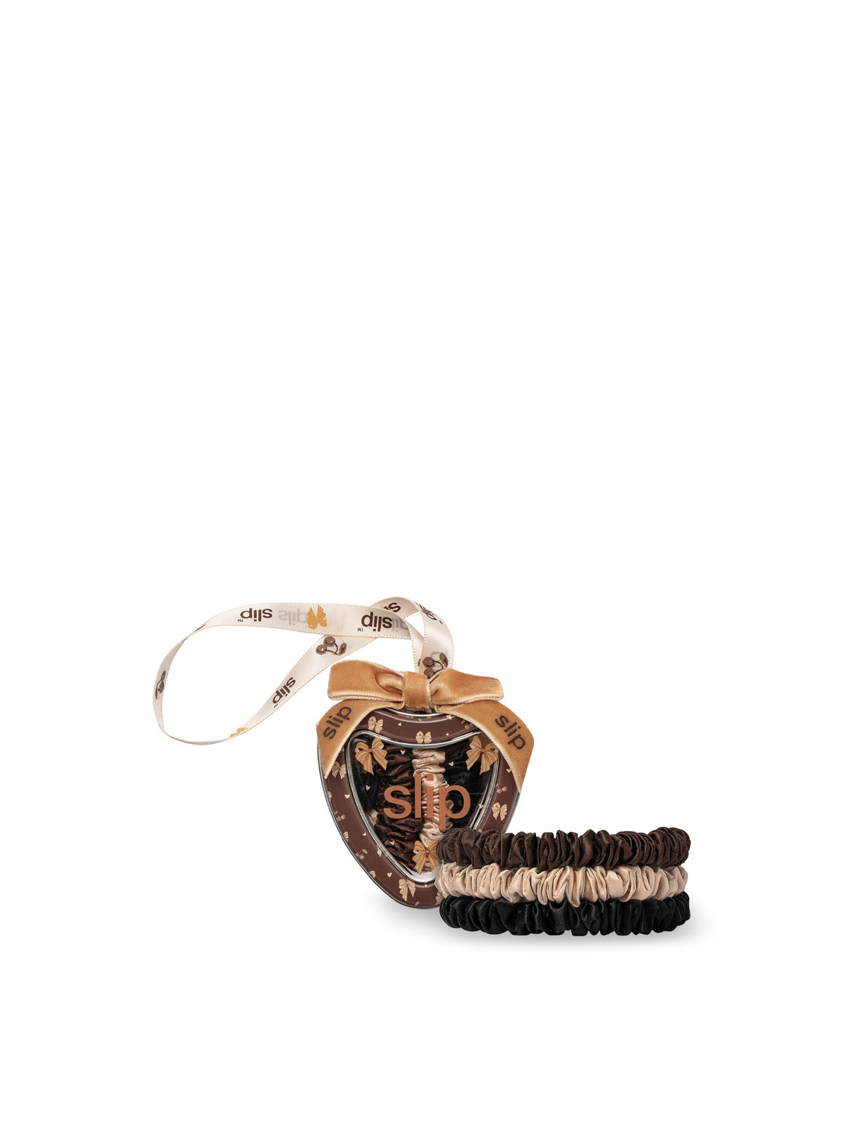 Pure Silk Skinny Scrunchie Trio Ornament - Betty