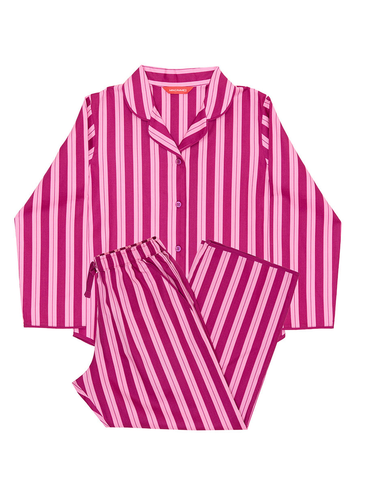 Magenta Printed Stripe Pyjama Set