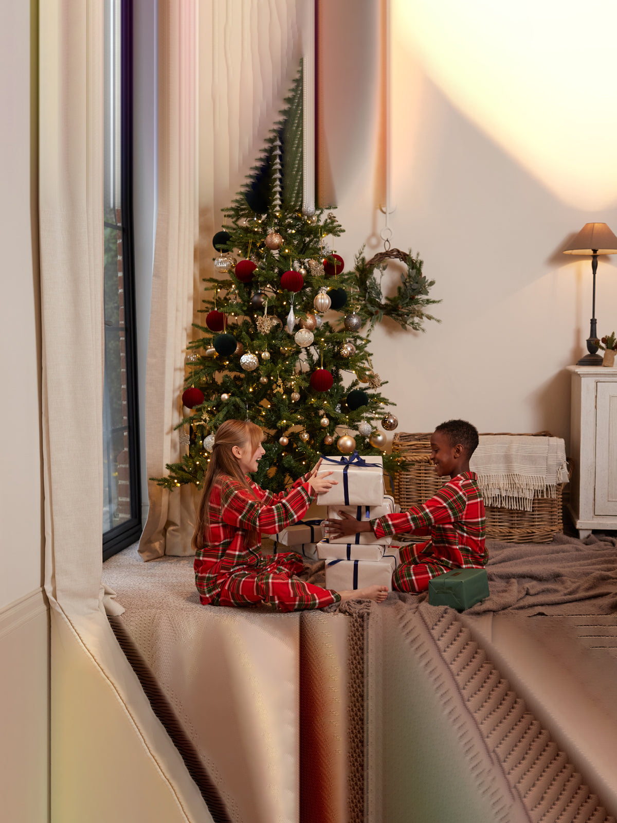 Red Checks Pyjama Set