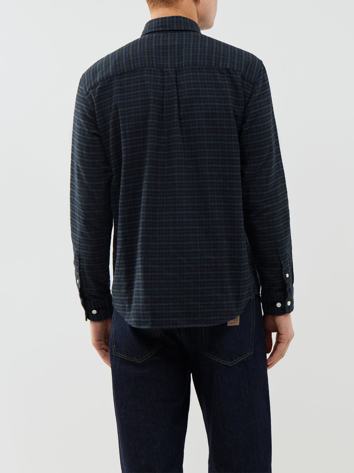 Blustanley 100% Cotton Flannel Long Sleeve Shirt