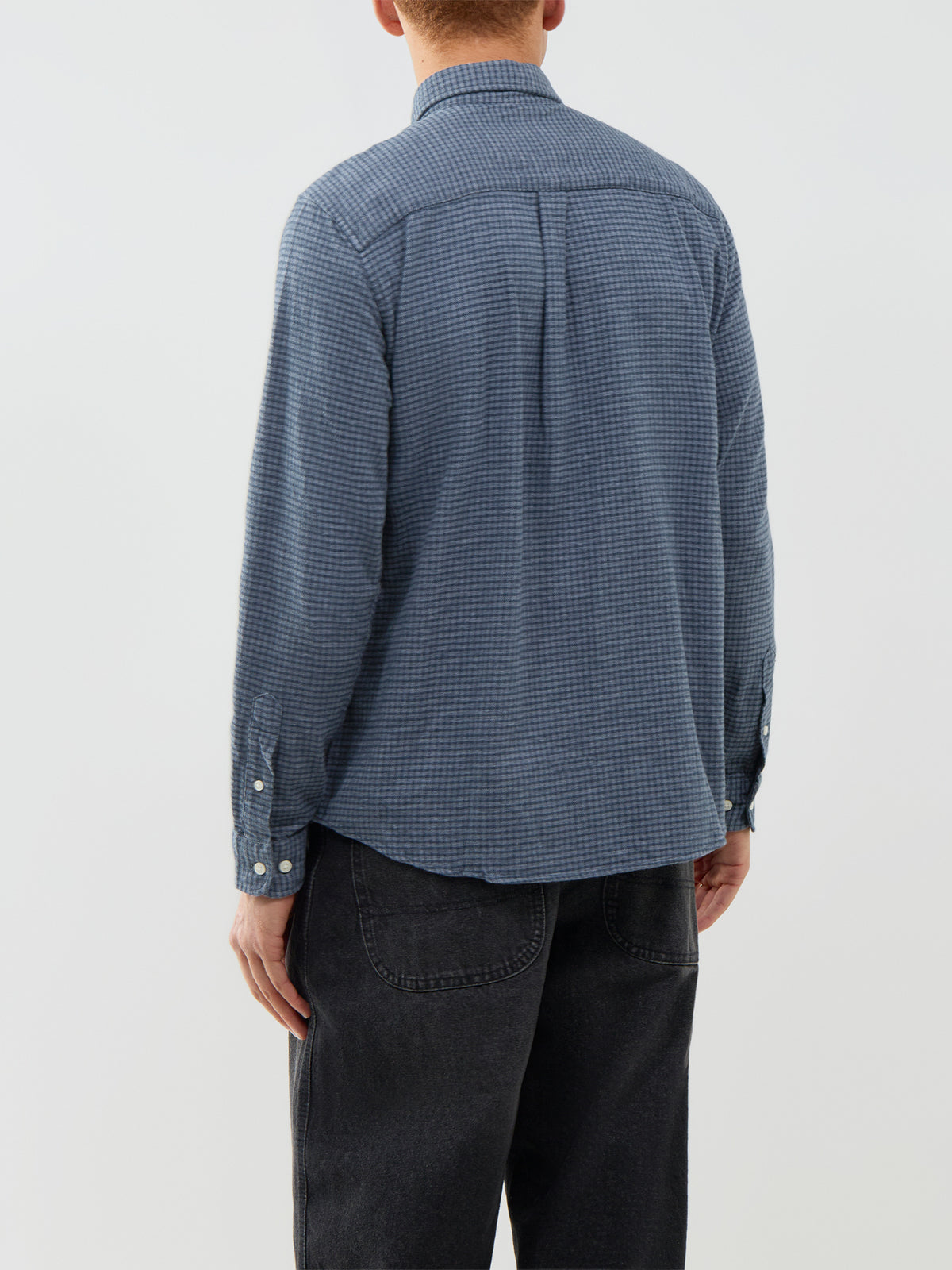 Blustanley 100% Cotton Flannel Long Sleeve Shirt