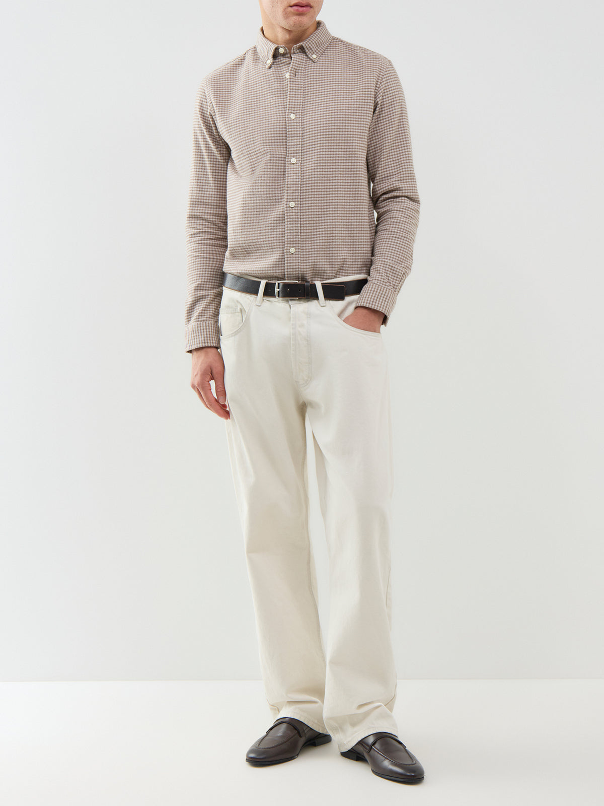 Blustanley 100% Cotton Flannel Long Sleeve Shirt