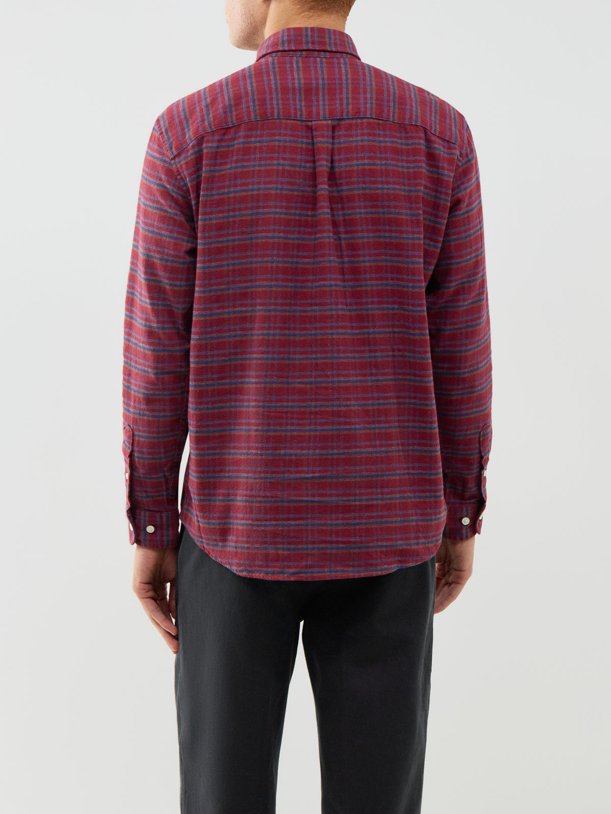 Blustanley 100% Cotton Flannel Long Sleeve Shirt