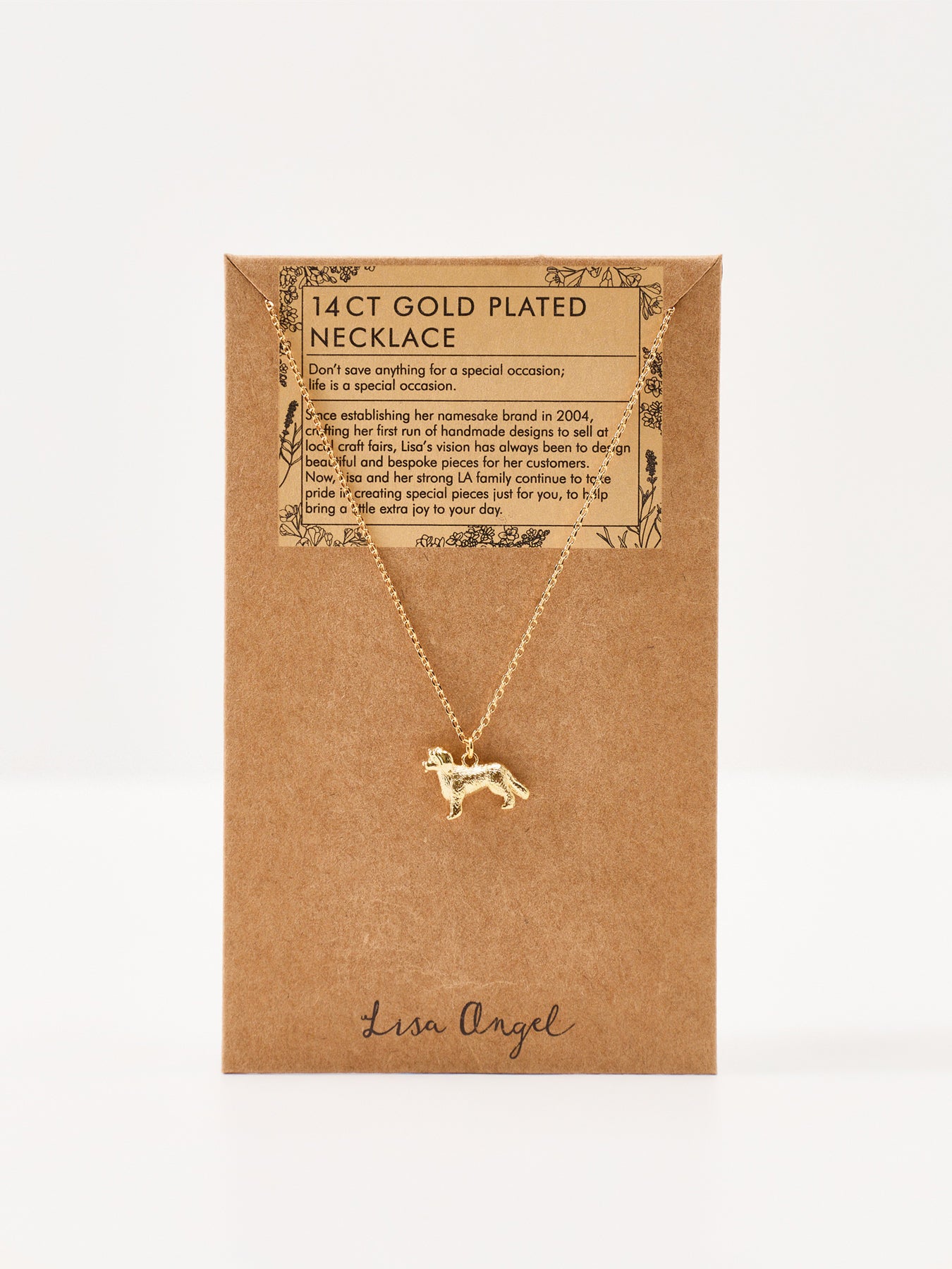 14KT Gold-Plated Cockapoo Pendant Necklace