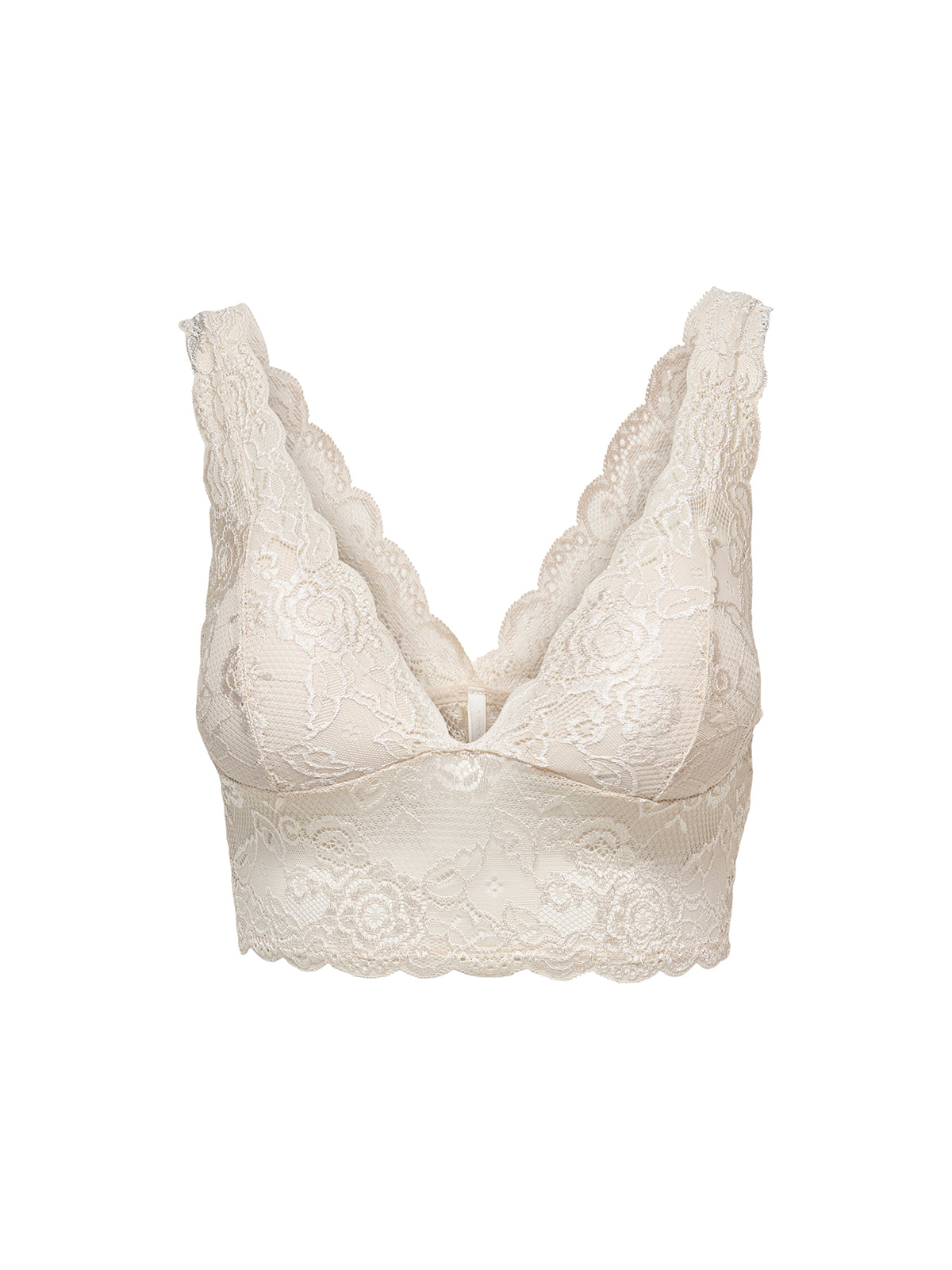 Chloe Lace Padded Bralette - Peach Taffy