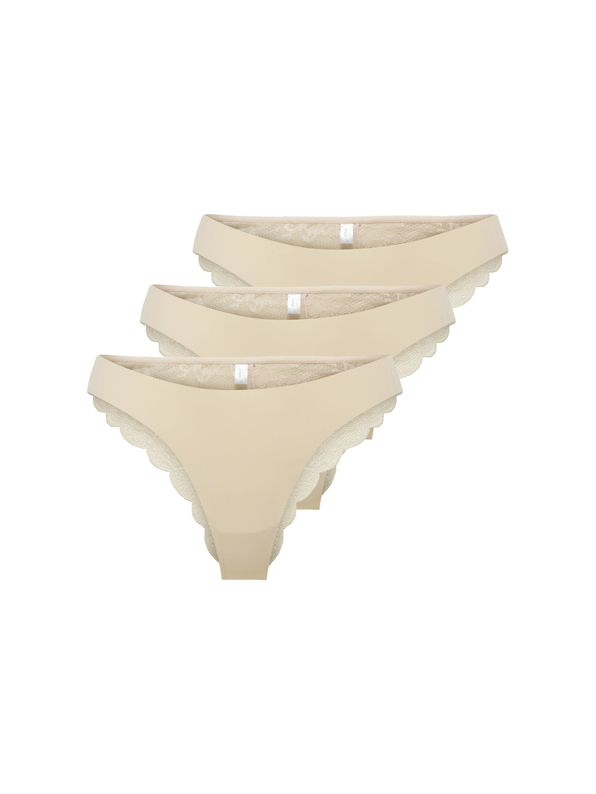 Chloe Lace Brazilian Briefs 3 Pack - Peach Taffy