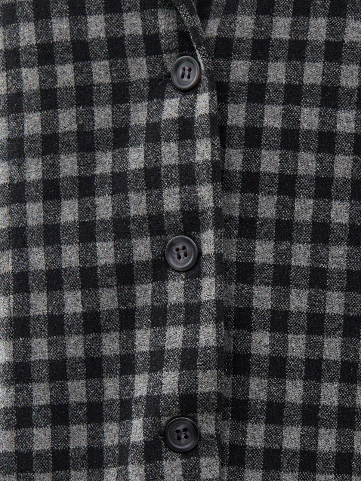 Cotton Blend Large Check Jacket - Grey & Black
