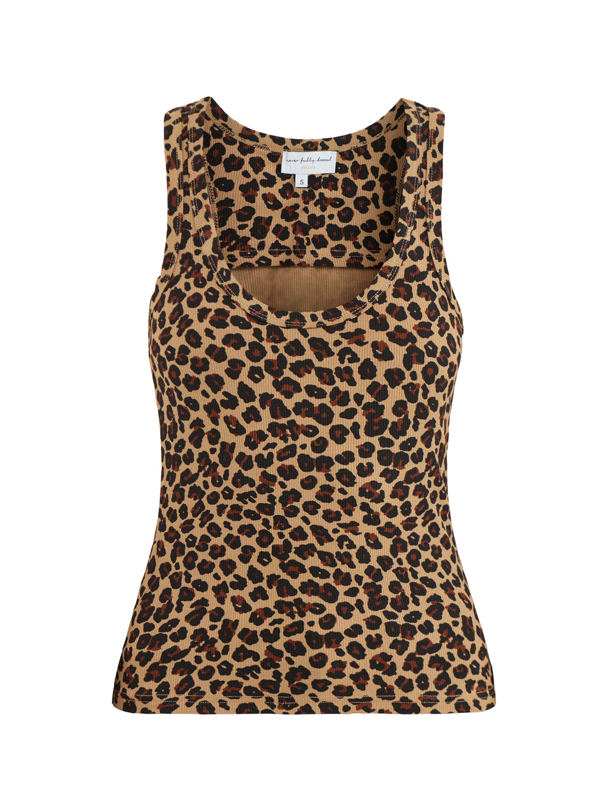 Leopard Scoop Neck Tank Top - Multi