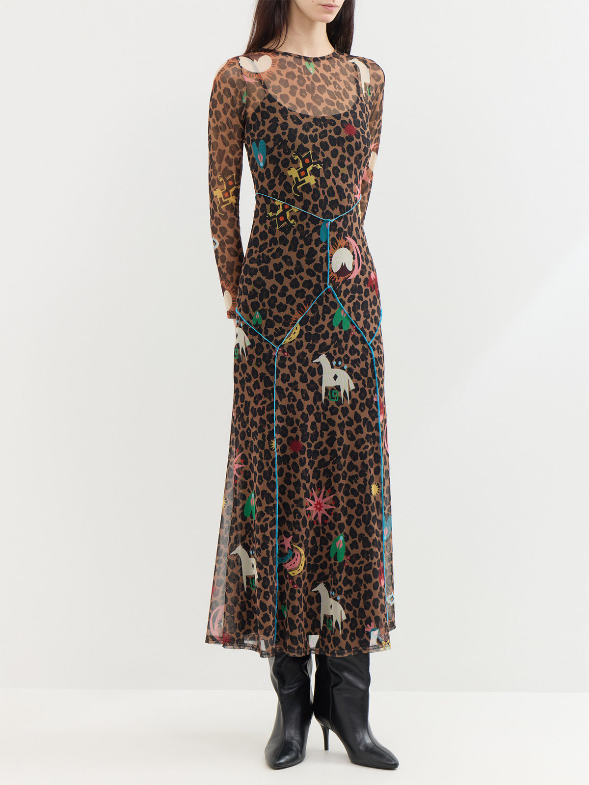Leopard Dusk Cleo Maxi Dress - Multi