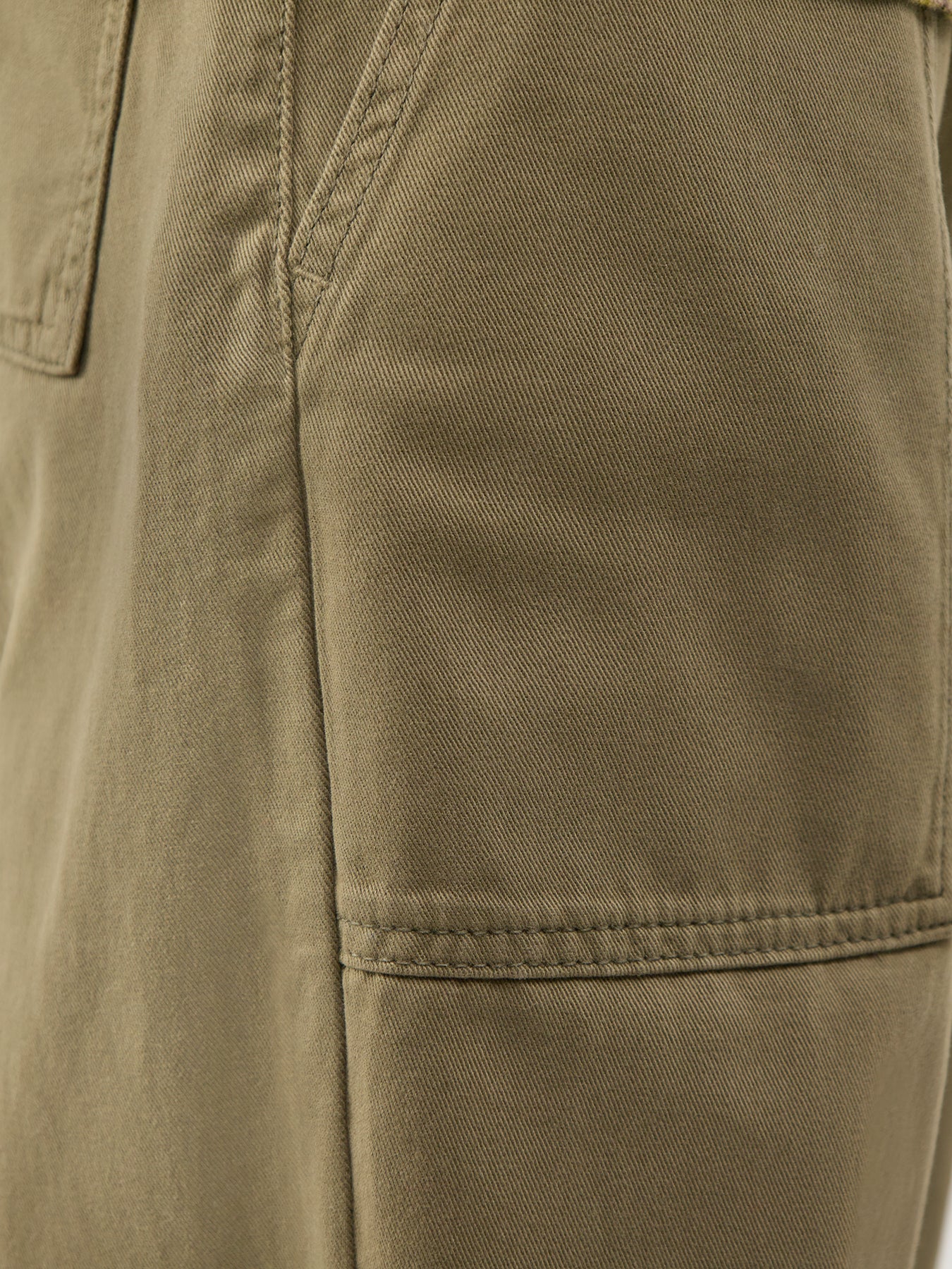 Cotton Thea Utility Trousers - Khaki Green