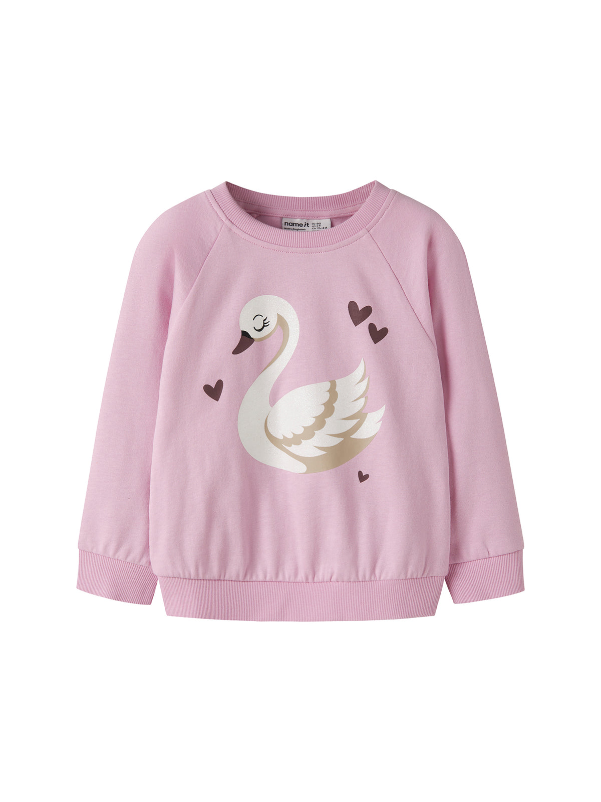Girls' Venus Cotton Long-Sleeved Sweatshirt - Full Blooming Pink