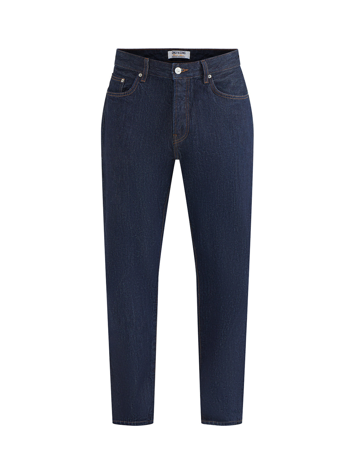 Edge Straight-Leg Organic Cotton Blend Jeans - Dark Blue Denim