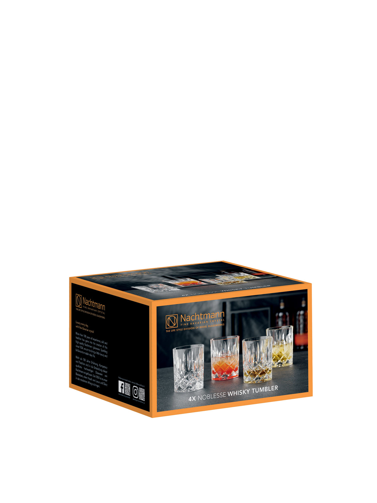 Glass Whisky Tumblers Set Of 4